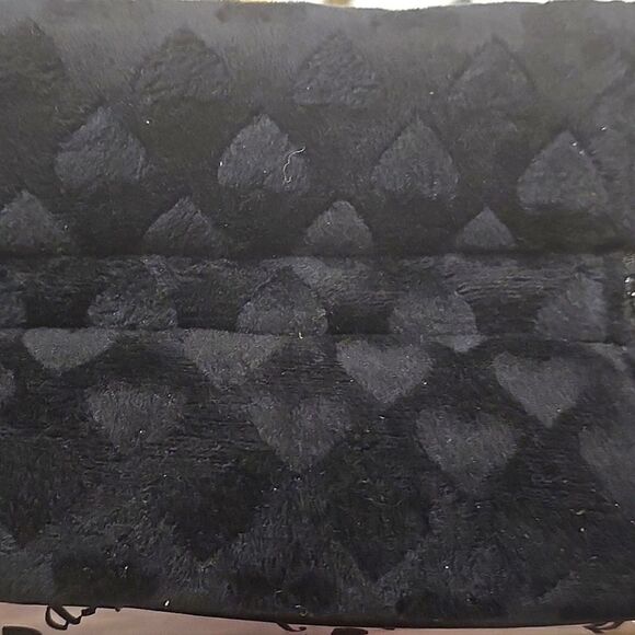 Juicy Couture Signature Logo Transparent Hear Velour Cosmetic Organizer - Picture 7 of 7